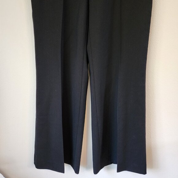 COS Pants Women's Size 12 Black Wide Leg Trouser 100% Wool Office Career Classic - Picture 7 of 16